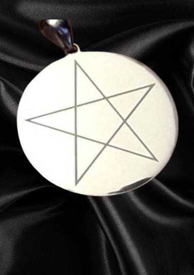 Silver Laser Cut Pentagram Pendant